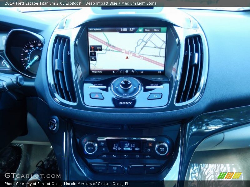 Deep Impact Blue / Medium Light Stone 2014 Ford Escape Titanium 2.0L EcoBoost
