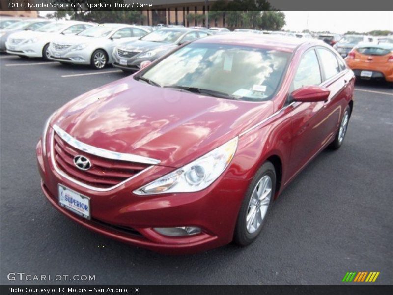 Sparkling Ruby / Camel 2013 Hyundai Sonata GLS