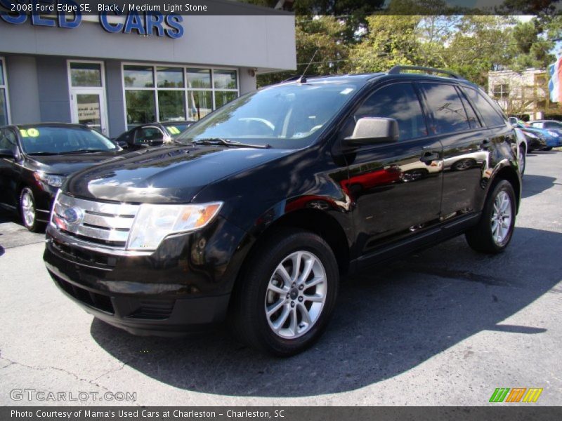 Black / Medium Light Stone 2008 Ford Edge SE