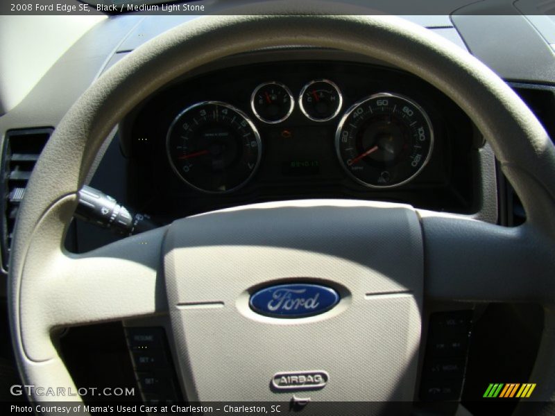 Black / Medium Light Stone 2008 Ford Edge SE