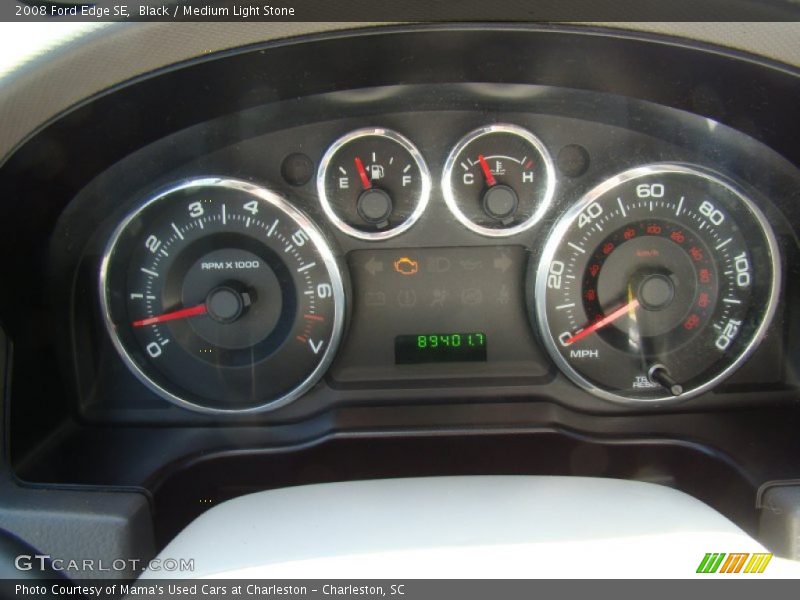 Black / Medium Light Stone 2008 Ford Edge SE