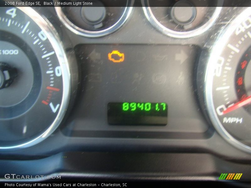 Black / Medium Light Stone 2008 Ford Edge SE