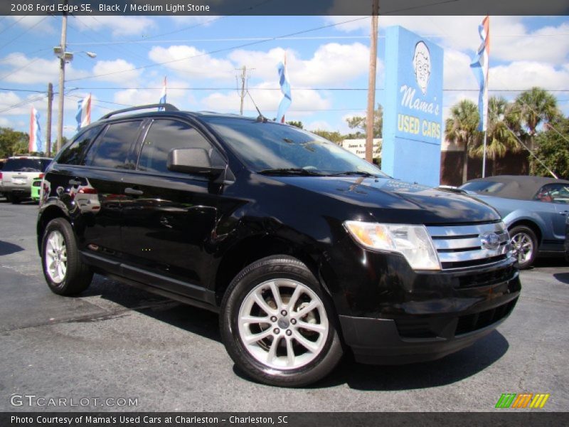 Black / Medium Light Stone 2008 Ford Edge SE