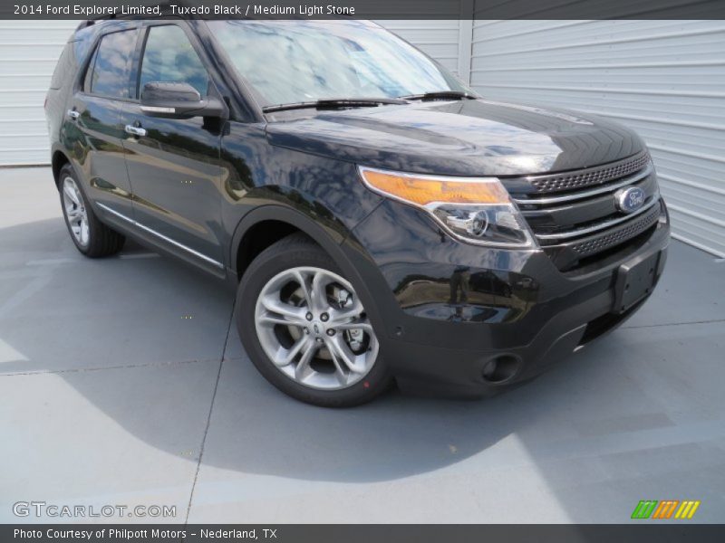 Tuxedo Black / Medium Light Stone 2014 Ford Explorer Limited