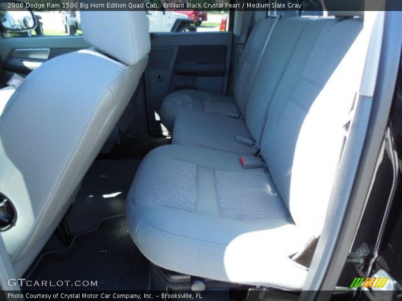 Brilliant Black Crystal Pearl / Medium Slate Gray 2008 Dodge Ram 1500 Big Horn Edition Quad Cab
