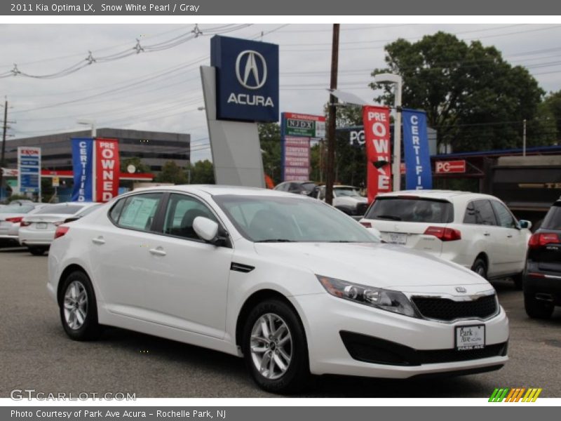 Snow White Pearl / Gray 2011 Kia Optima LX