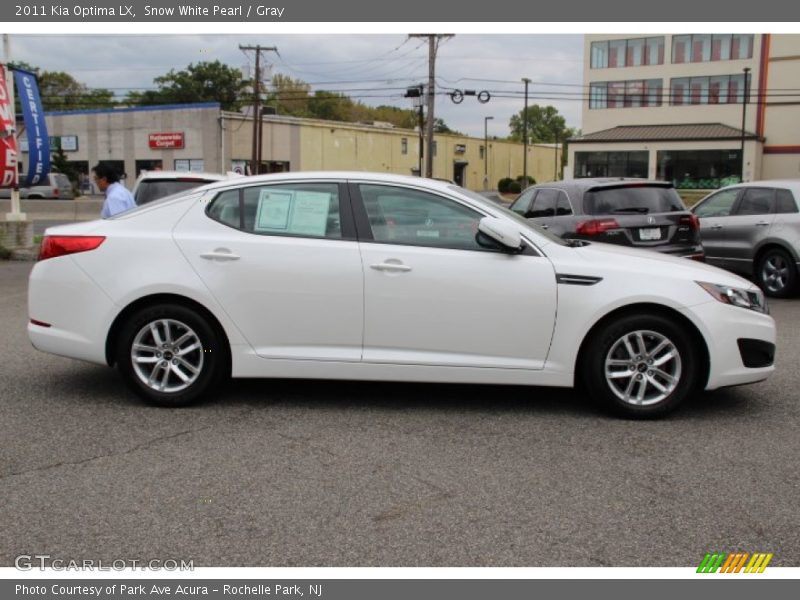Snow White Pearl / Gray 2011 Kia Optima LX