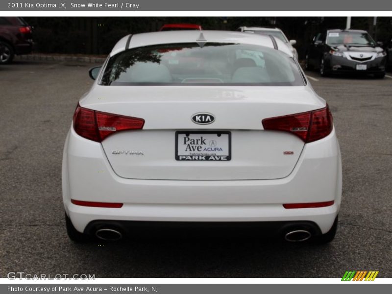 Snow White Pearl / Gray 2011 Kia Optima LX