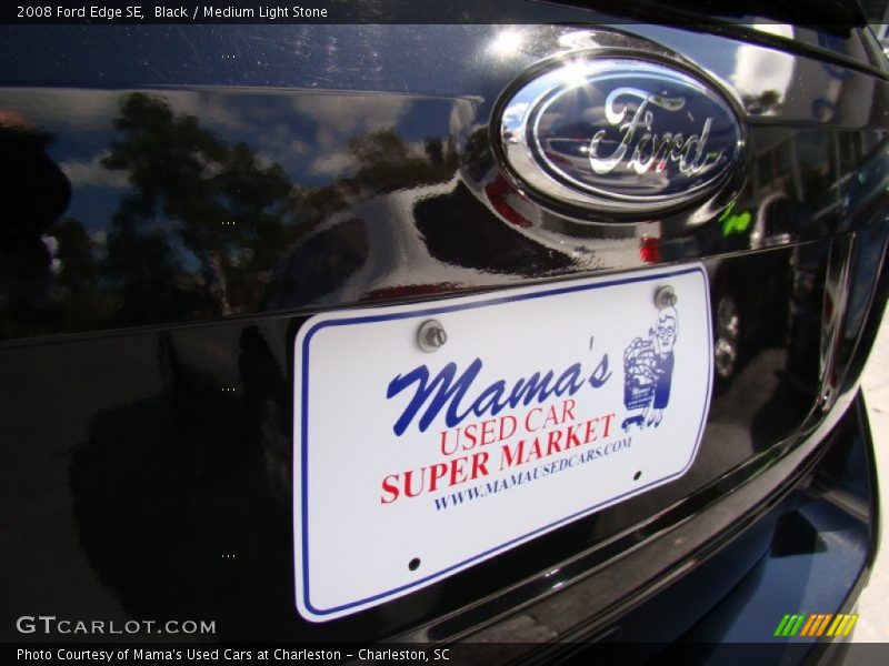 Black / Medium Light Stone 2008 Ford Edge SE