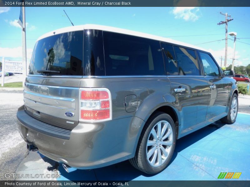 Mineral Gray / Charcoal Black 2014 Ford Flex Limited EcoBoost AWD