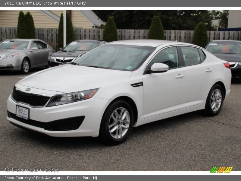 Snow White Pearl / Gray 2011 Kia Optima LX