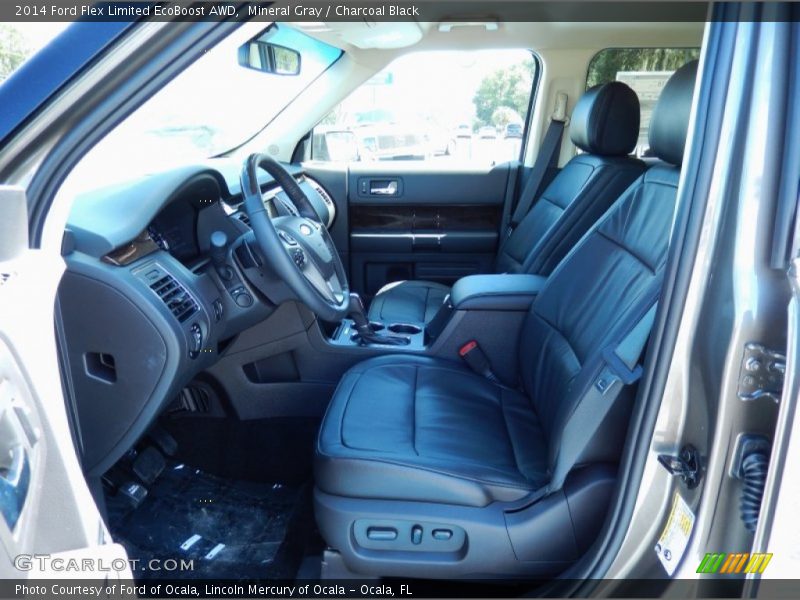 Mineral Gray / Charcoal Black 2014 Ford Flex Limited EcoBoost AWD