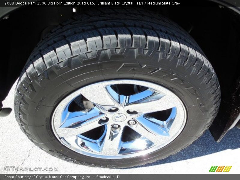 Brilliant Black Crystal Pearl / Medium Slate Gray 2008 Dodge Ram 1500 Big Horn Edition Quad Cab