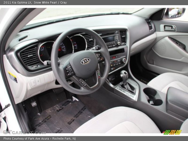 Snow White Pearl / Gray 2011 Kia Optima LX