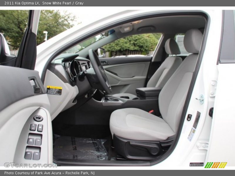 Snow White Pearl / Gray 2011 Kia Optima LX