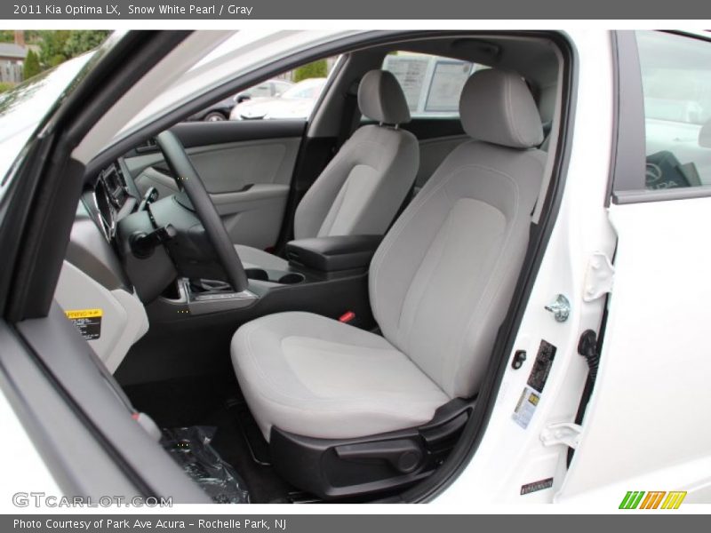 Snow White Pearl / Gray 2011 Kia Optima LX