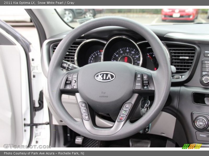 Snow White Pearl / Gray 2011 Kia Optima LX