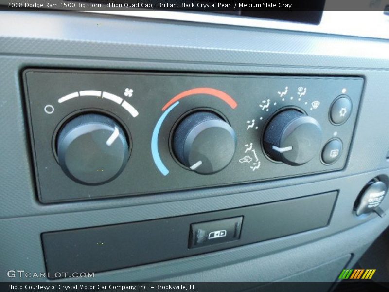 Brilliant Black Crystal Pearl / Medium Slate Gray 2008 Dodge Ram 1500 Big Horn Edition Quad Cab
