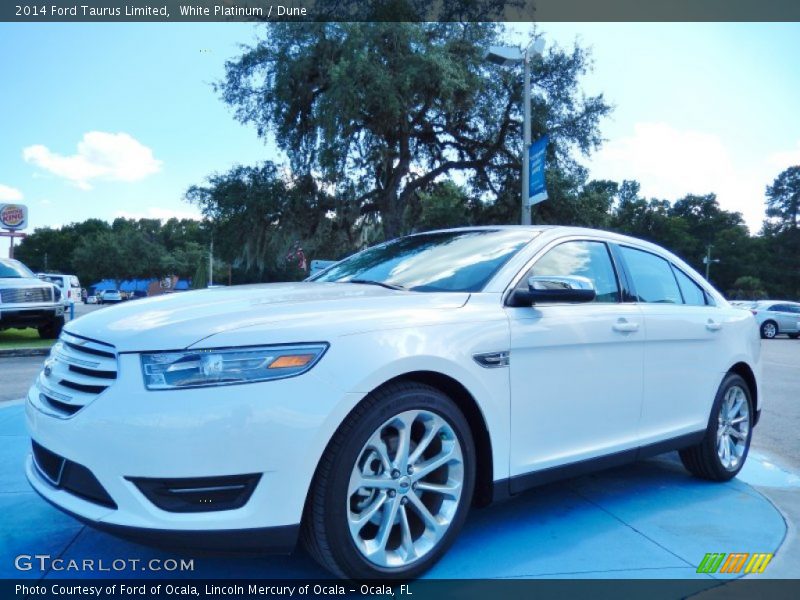 White Platinum / Dune 2014 Ford Taurus Limited