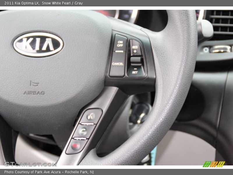 Snow White Pearl / Gray 2011 Kia Optima LX