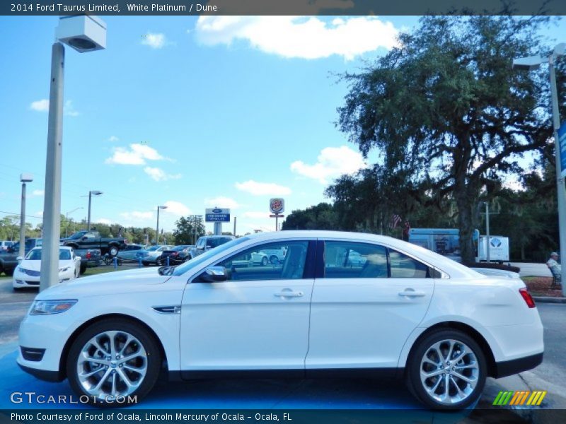 White Platinum / Dune 2014 Ford Taurus Limited