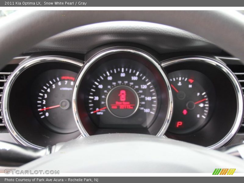 Snow White Pearl / Gray 2011 Kia Optima LX