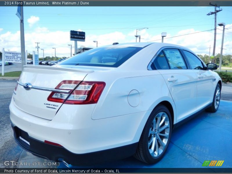 White Platinum / Dune 2014 Ford Taurus Limited