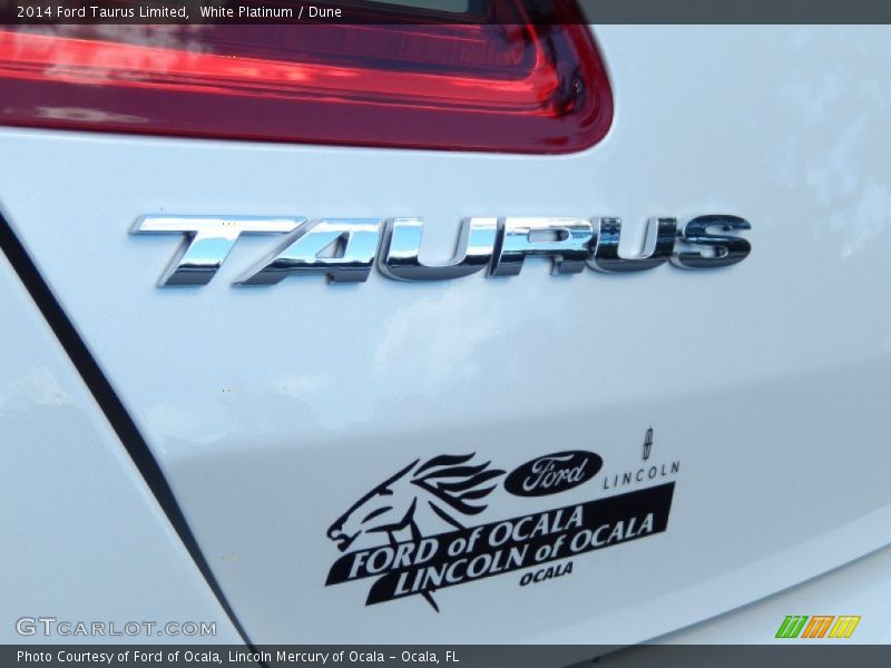 White Platinum / Dune 2014 Ford Taurus Limited
