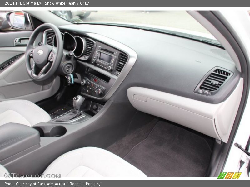 Snow White Pearl / Gray 2011 Kia Optima LX