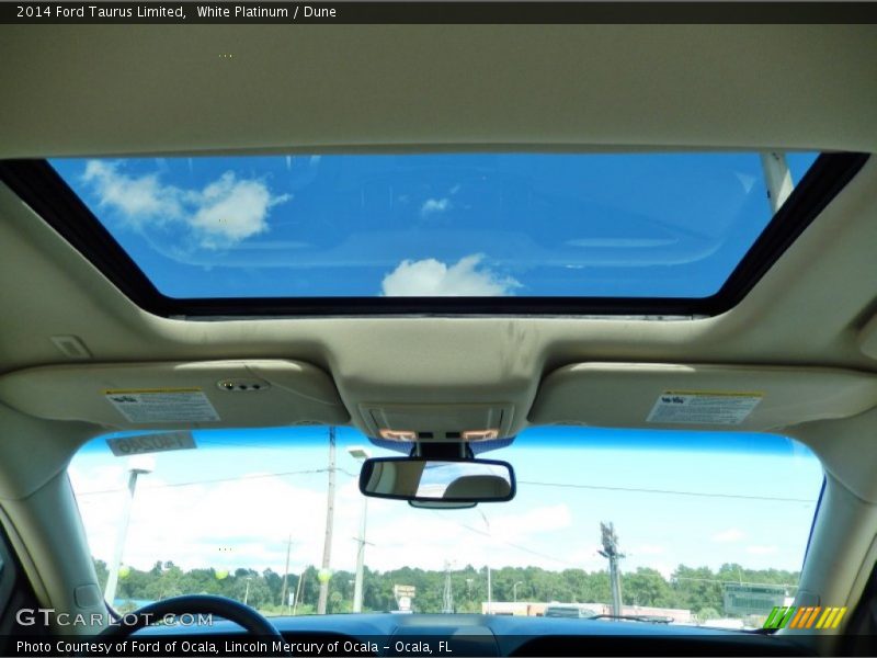 White Platinum / Dune 2014 Ford Taurus Limited