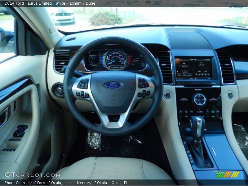 White Platinum / Dune 2014 Ford Taurus Limited