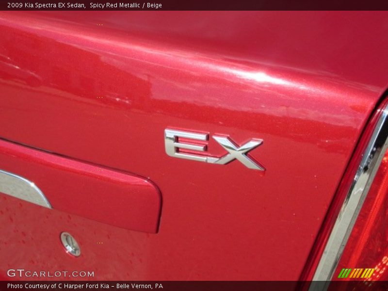 Spicy Red Metallic / Beige 2009 Kia Spectra EX Sedan
