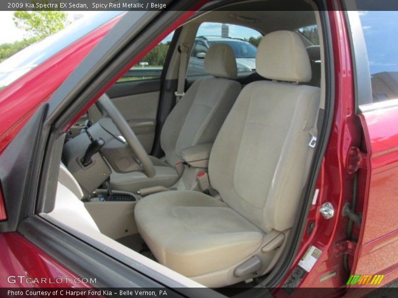Spicy Red Metallic / Beige 2009 Kia Spectra EX Sedan