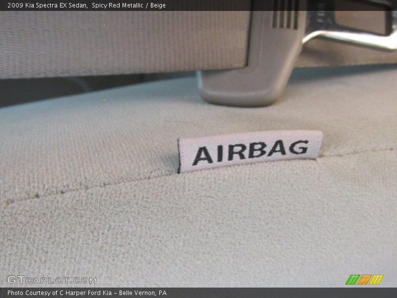 Spicy Red Metallic / Beige 2009 Kia Spectra EX Sedan