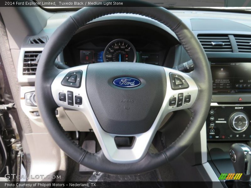 Tuxedo Black / Medium Light Stone 2014 Ford Explorer Limited