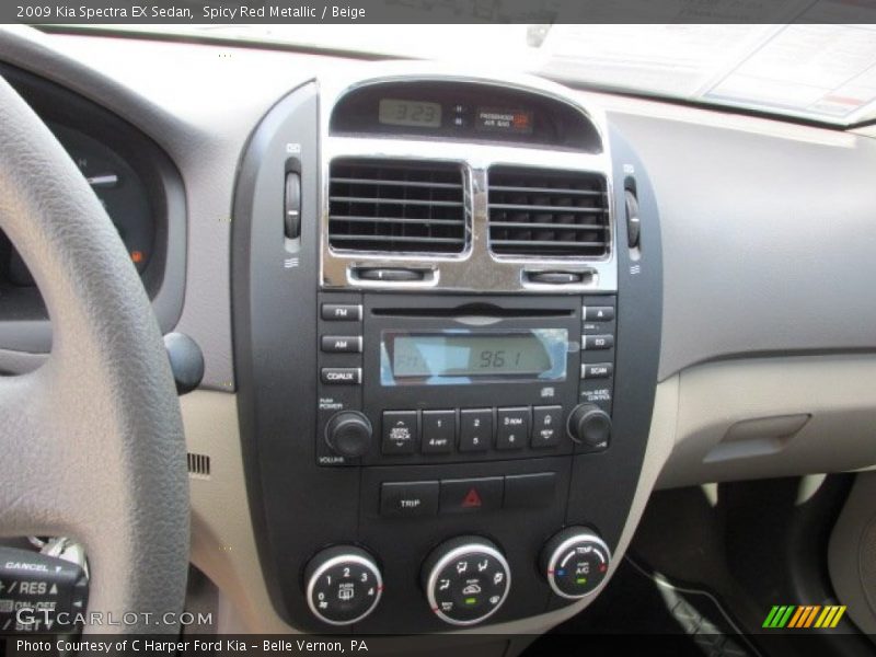 Spicy Red Metallic / Beige 2009 Kia Spectra EX Sedan