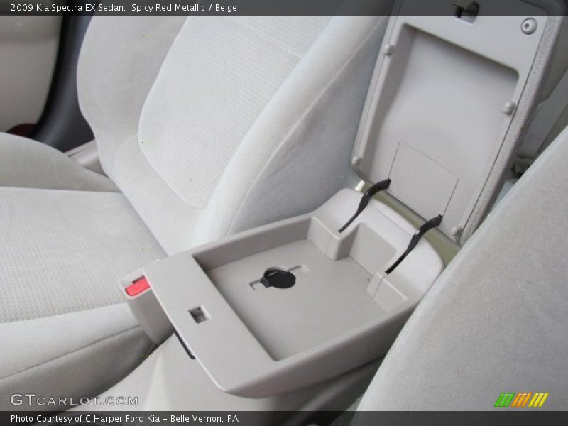 Spicy Red Metallic / Beige 2009 Kia Spectra EX Sedan