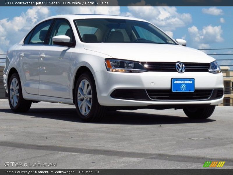 Pure White / Cornsilk Beige 2014 Volkswagen Jetta SE Sedan