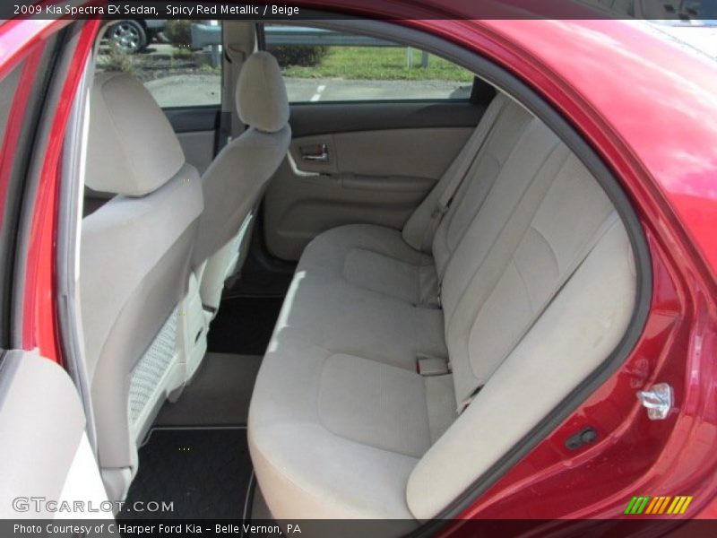 Spicy Red Metallic / Beige 2009 Kia Spectra EX Sedan