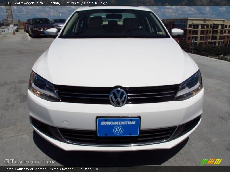 Pure White / Cornsilk Beige 2014 Volkswagen Jetta SE Sedan