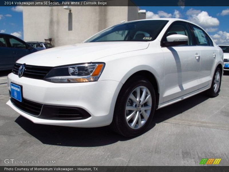 Pure White / Cornsilk Beige 2014 Volkswagen Jetta SE Sedan