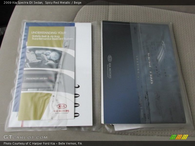 Spicy Red Metallic / Beige 2009 Kia Spectra EX Sedan