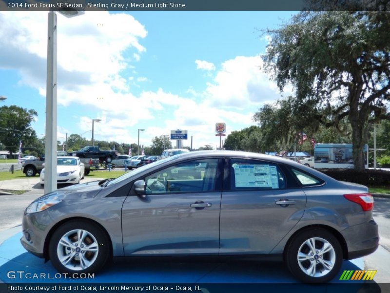 Sterling Gray / Medium Light Stone 2014 Ford Focus SE Sedan