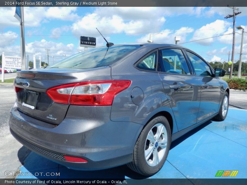 Sterling Gray / Medium Light Stone 2014 Ford Focus SE Sedan