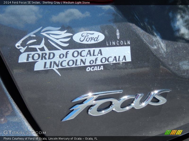Sterling Gray / Medium Light Stone 2014 Ford Focus SE Sedan