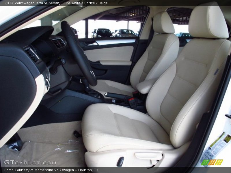 Pure White / Cornsilk Beige 2014 Volkswagen Jetta SE Sedan