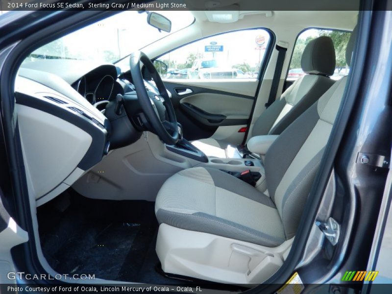 Sterling Gray / Medium Light Stone 2014 Ford Focus SE Sedan