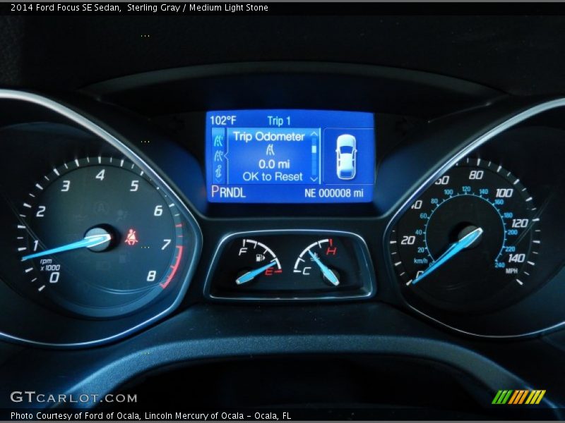 Sterling Gray / Medium Light Stone 2014 Ford Focus SE Sedan