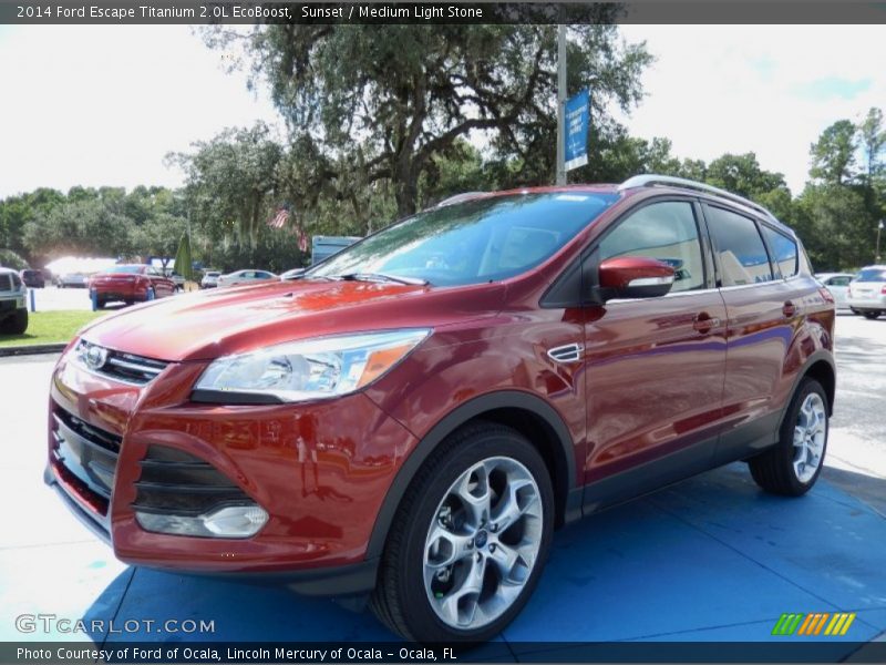 Sunset / Medium Light Stone 2014 Ford Escape Titanium 2.0L EcoBoost