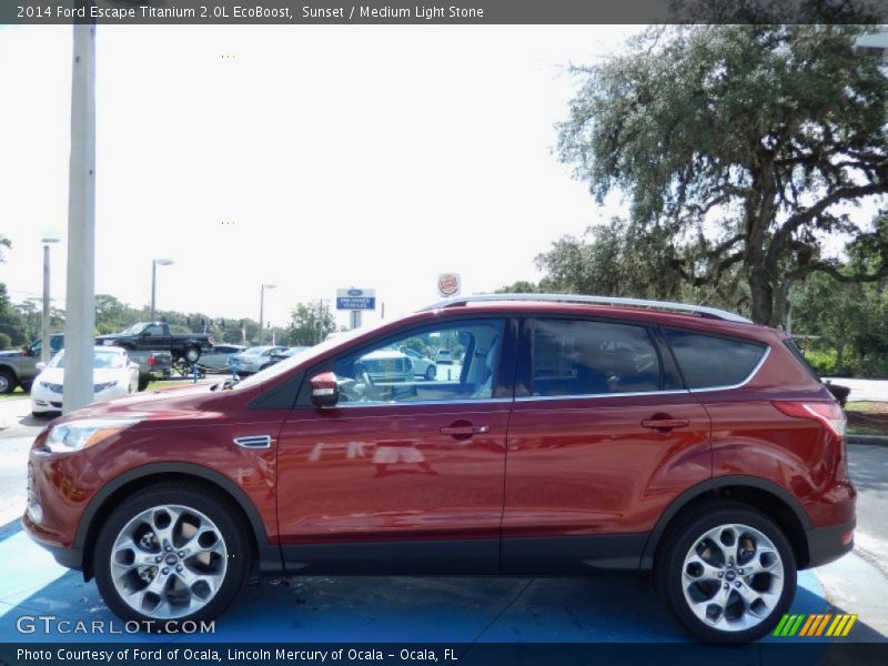 Sunset / Medium Light Stone 2014 Ford Escape Titanium 2.0L EcoBoost